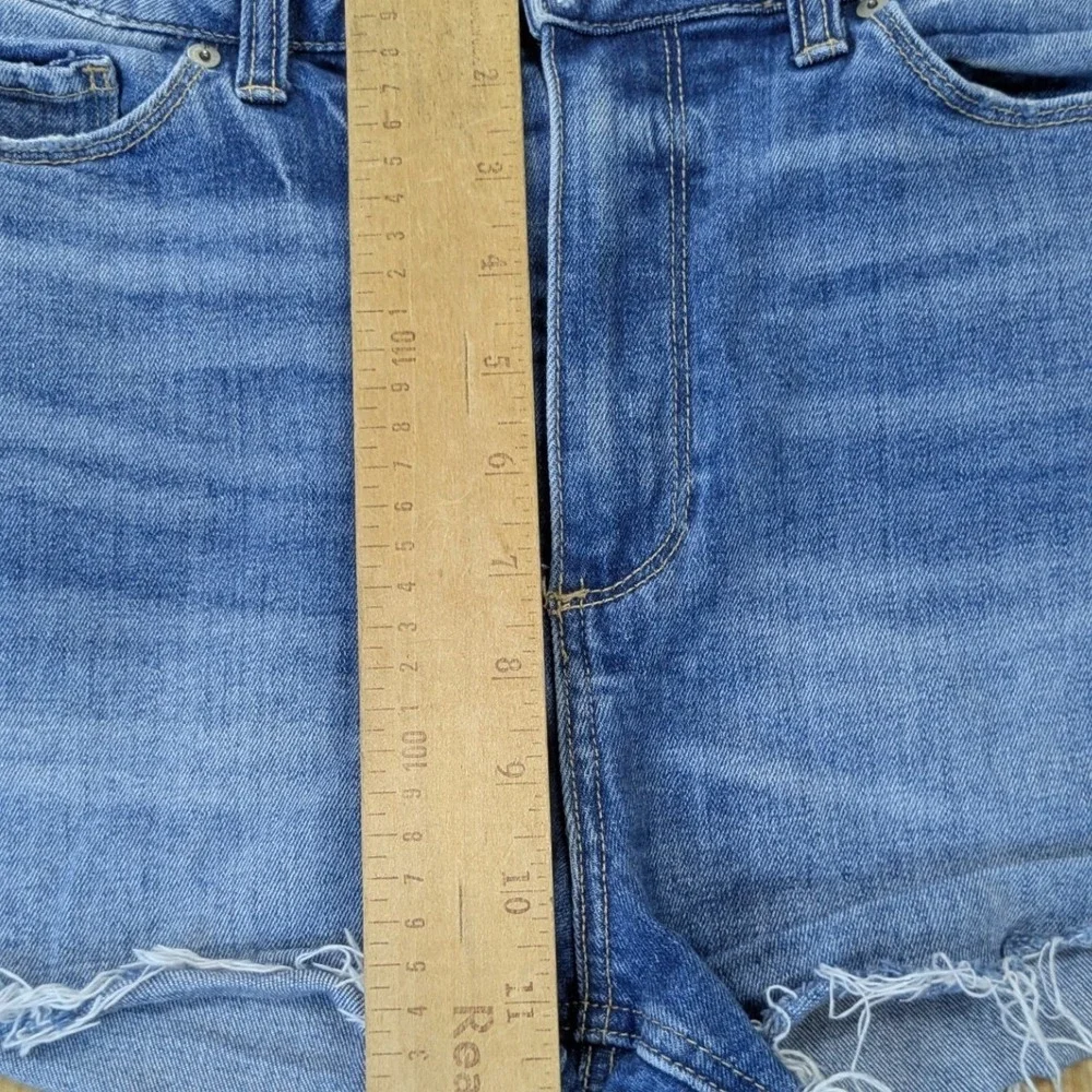 PAIGE Margot Short High Rise Denim Hot Pants Cut Off Westshore Blue Size 30